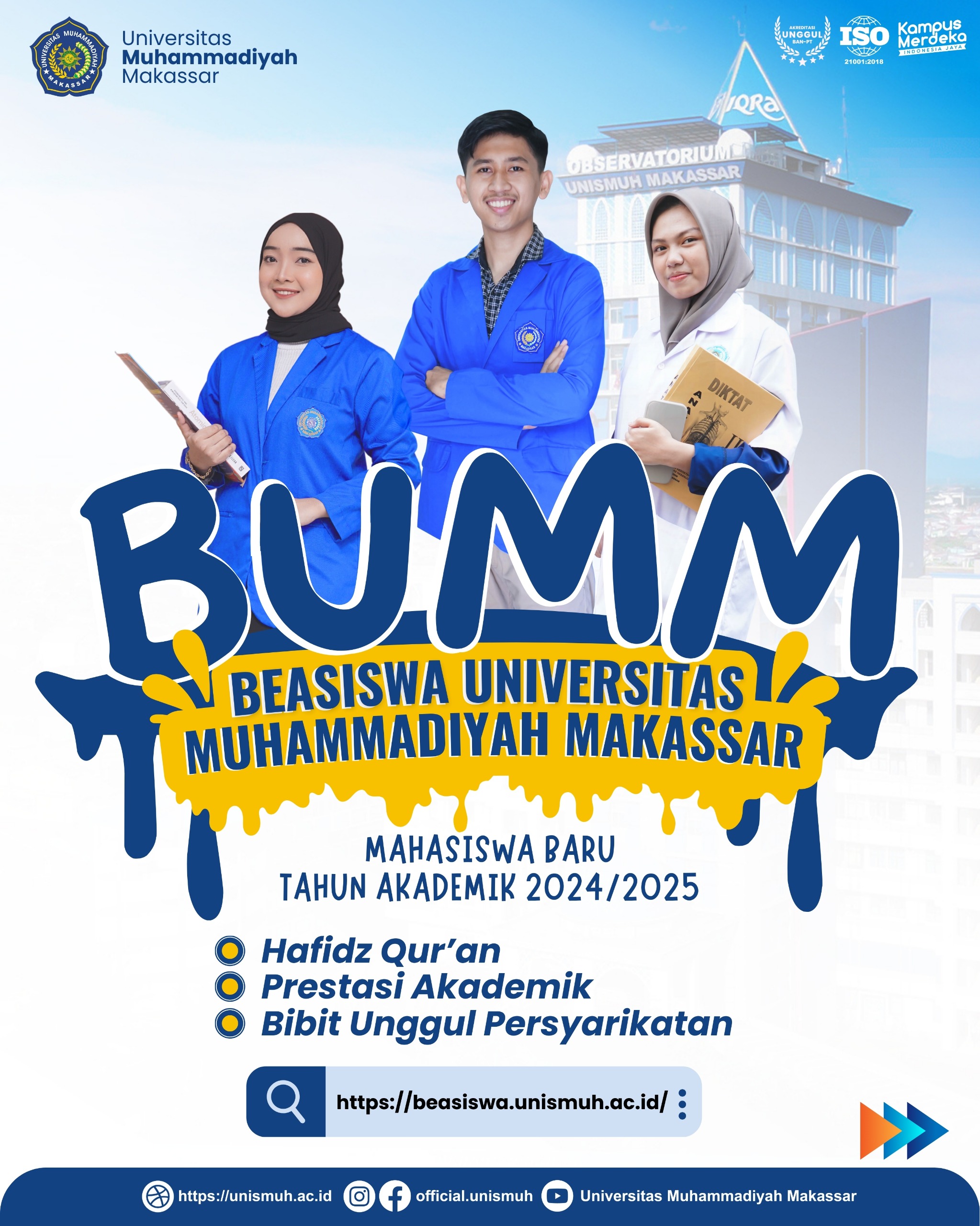 Buruan Daftar! Pendaftaran Beasiswa Unismuh Makassar hingga 22 Juli 2024