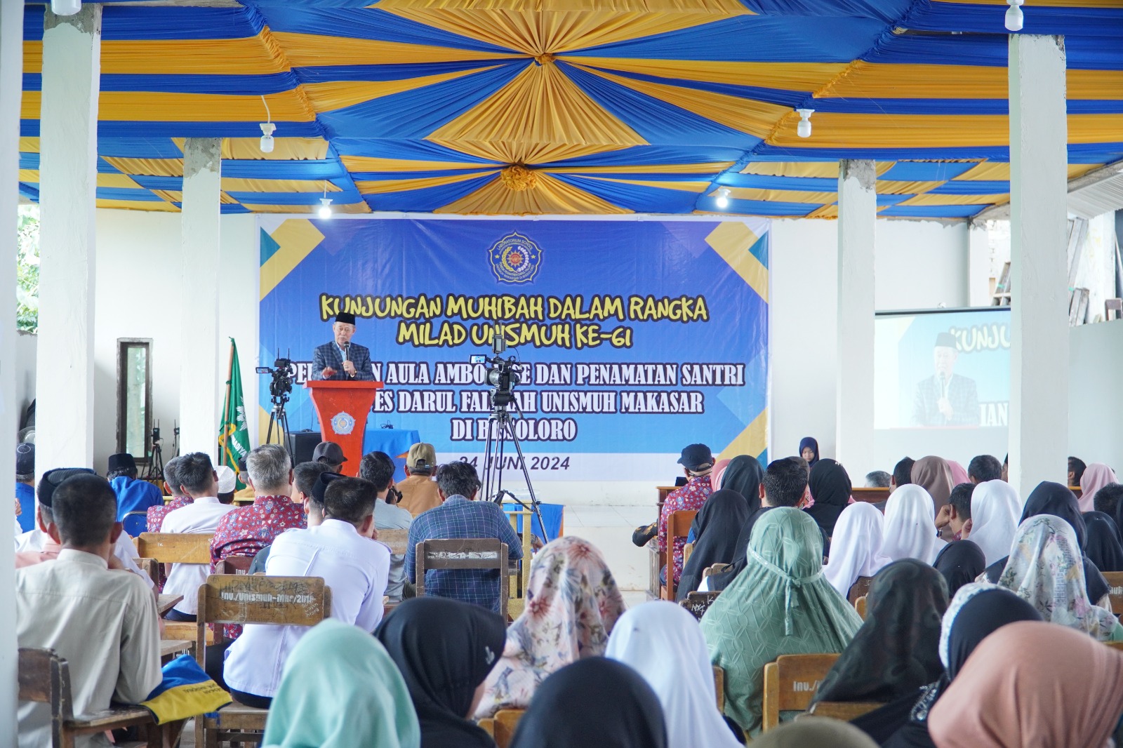 Kunjungan Muhibah dalam Rangka Milad ke 61 Unismuh di Ponpes Darul Fallaah Unismuh Makassar Bissoloro