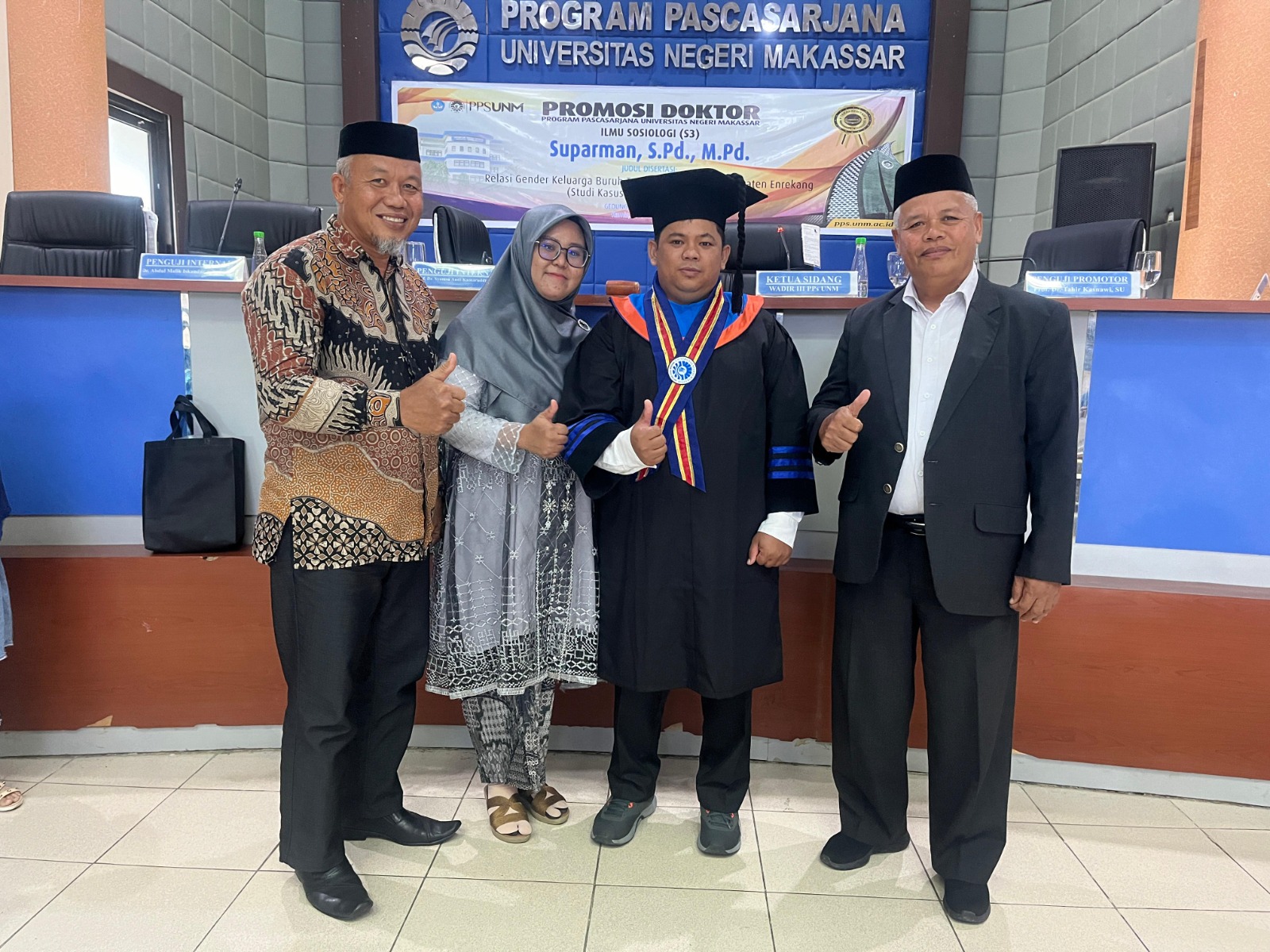 Kajian Gender di Keluarga Buruh Tani, Suparman Lulus Doktor dengan Cumlaude